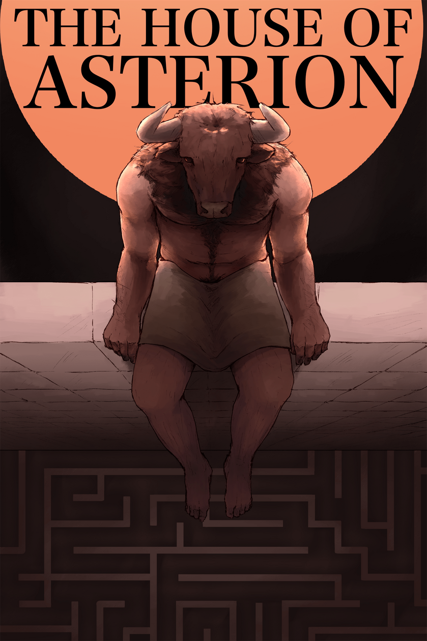 2024, Book cover based on The House of Asterion short story, assignment