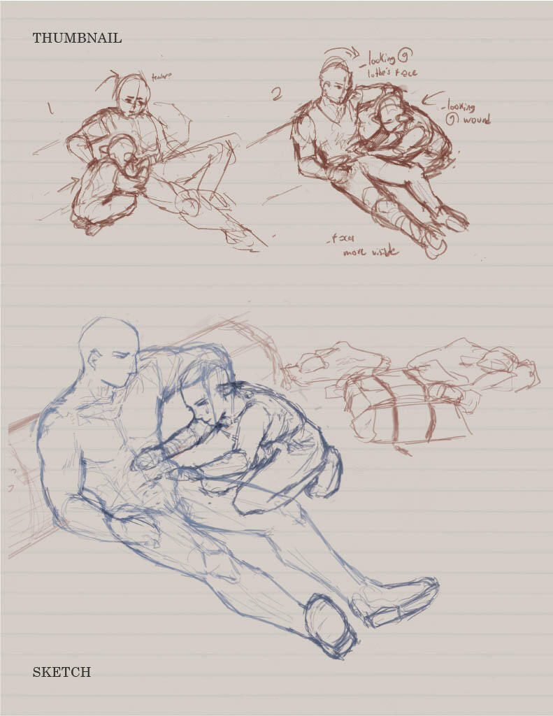 Thumbnail + early sketch
