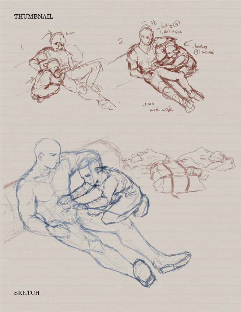 Thumbnail + early sketch