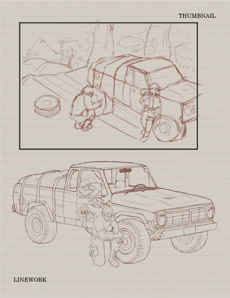 Thumbnail + linework