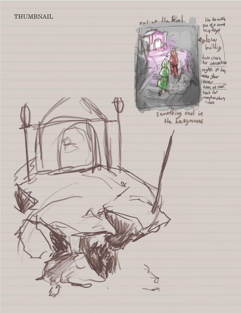 Thumbnail + early sketch