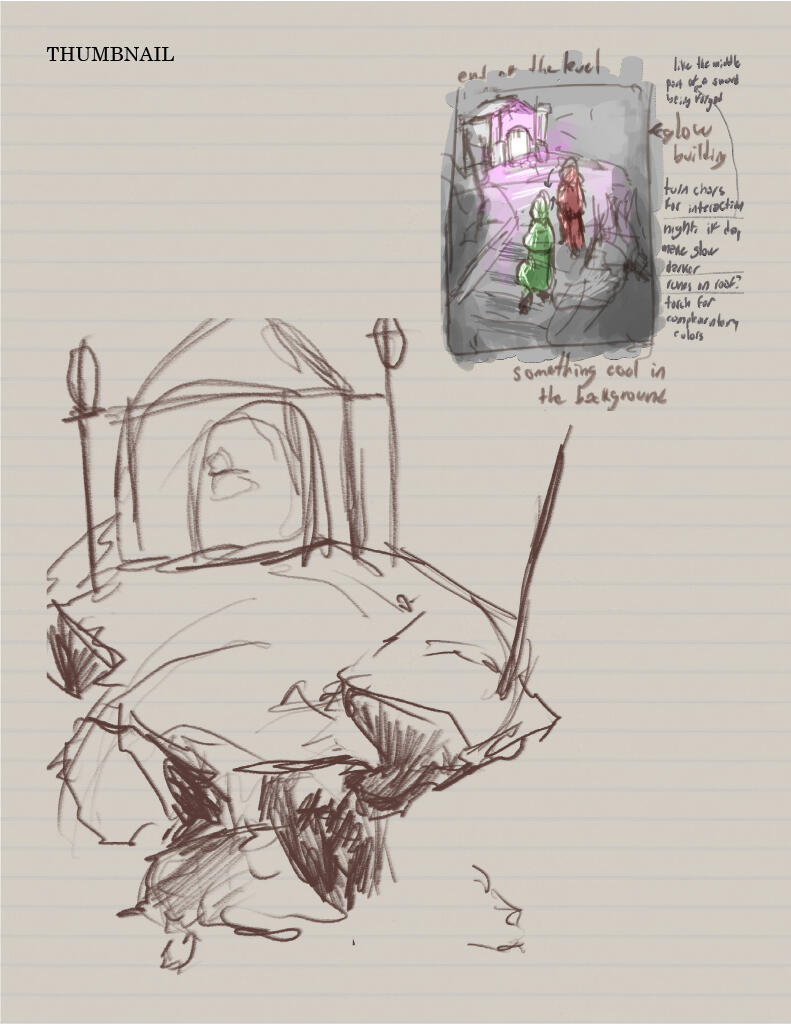 Thumbnail + early sketch